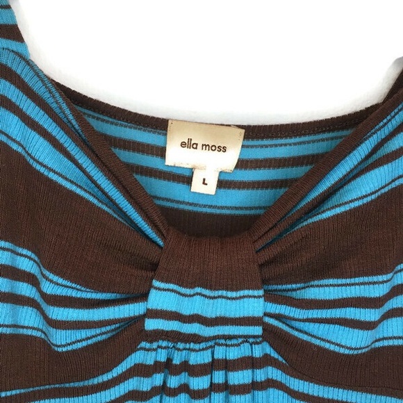 Ella Moss sleeveless top, turquoise & brown, Large - Picture 4 of 8